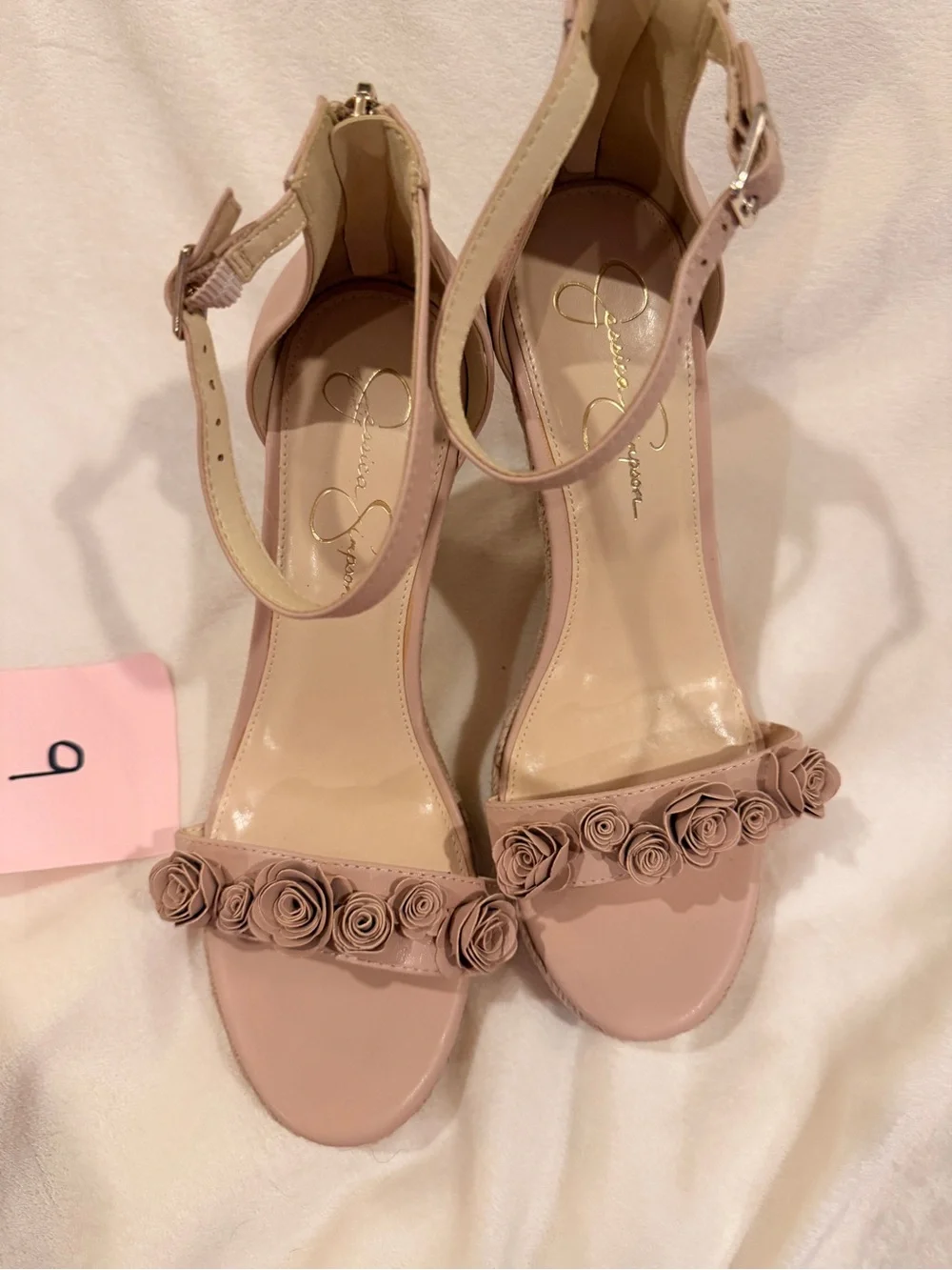 Jessica Simpson Blush Rose Ankle-Strap Heeled Sandals